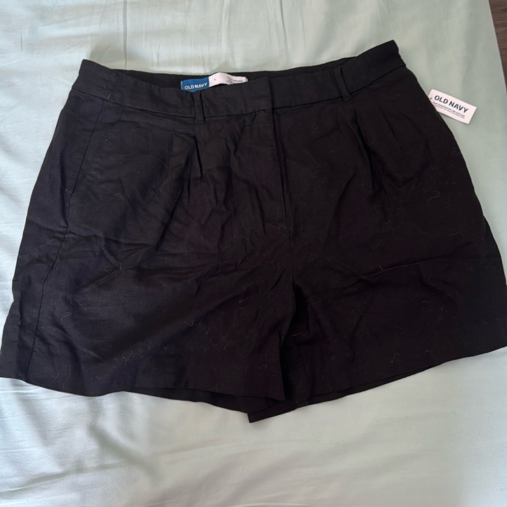 Old Navy Black High Waisted Shorts Size Large NWT